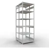 Schulte Lagertechnik - Dubbele basisrekken MULTIPlus250 insteeksysteem - 3000x1000x(2x600) mm, 14 legborden, gegalvaniseerd