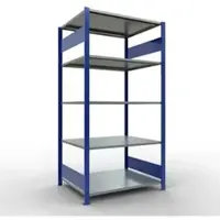 Schulte Legbordstelling MULTIplus150 - 5 legborden - L 2000 x B 800 x H 2000 mm - draagvermogen 150 kg - gentiaanblauw RAL 5010