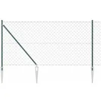 vidaXL gaashek met stekels, 1 x 25 meter, PVC-coating, staal