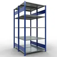 Schulte Lagertechnik - Boutloze dubbele bodemplank type 150 - 2000x1000x2x600 mm 2x5 legborden