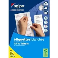 Agipa Universele etiketten, 70,0 x 29,7 mm, met afstroophulp