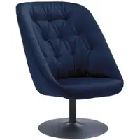 Meet by Paperflow draaistoel SCOOP, polyurethaanschuim, tot 120 kg, staal & polyester, zwart & blauw