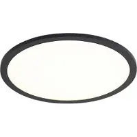 QAZQA Smart LED paneel zwart 40cm incl. LED Dim to Warm met afstandsbediening - Knob