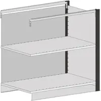 Schulte Lagertechnik Middenmodule voor uitschuifbaar baliesysteem MULTIplus, frame 1 module, bladbreedte 1006 mm, zonder werkblad