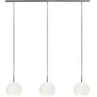 Casablanca Glazen hanglamp Ball, dimbaar, wit / opaal, Woon-/ Eetkamer, Glas, Design, hanglamp