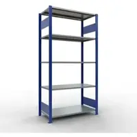 Schulte Legbordstelling MULTIplus150 - 5 legborden - L 2000 x B 500 x H 2000 mm - draagvermogen 150 kg - gentiaanblauw RAL 5010