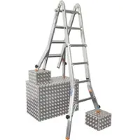 Krause Telescopische ladder met scharnieren, met 4 x 4 sporten