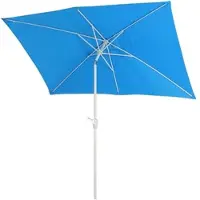 Mendler Zonnescherm N23, tuinscherm, rechthoekig, 2x3 meter, kantelbaar, polyester/alu, 4,5 kg, UV-bescherming 50+, blauw