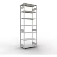 Schulte Legbordstelling MULTIplus150 - 7 legborden - L 1000 x B 600 x H 3000 mm - draagvermogen 150 kg - lichtgrijs RAL 7035