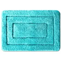 Karat Badmat Atlantis - Rechthoekig - Anti-Slip Achterkant - Modern Badkamermat - Turquoise -70 x 120 cm