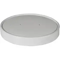 Papstar 50 Deksel voor soep cup, karton To Go rond Ø 9,9 cm wit