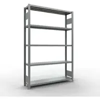 Schulte MULTIplus250 rekken zonder schroeven, basisrek, 5 legborden, tot 250 kg per legbord, zonder gereedschap monteerbaar, B 1300 x D 300 x H 2000, zilvergrijs