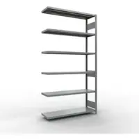 Schulte Insteekstelling MULTIplus250 Express - aanbouwsectie - B 1300 x D 400 x H 2500 mm - 6 legborden - draagvermogen 250 kg - staal - verzinkt