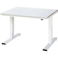 RAU Adlatus werktafel, elektrisch in hoogte verstelbaar, 25 mm MDF-plaat met plaatstalen bekleding, 300 kg, B 1250 x D 1000 x H 720-1120 mm, zilver/grijs