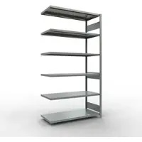 Schulte Insteekstelling MULTIplus250 Express - aanbouwsectie - B 1300 x D 600 x H 2500 mm - 6 legborden - draagvermogen 250 kg - staal - verzinkt