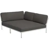 Houe Loungeset Level Cozy Corner Right Frame Muted White Cushion Dark Grey