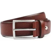 Suitable Riem Structuur Leer Cognac