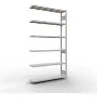 Schulte Insteekstelling MULTIplus250 Express - aanbouwsectie - B 1300 x D 300 x H 2500 mm - 6 legborden - draagvermogen 250 kg - staal - lichtgrijs