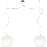 Casablanca Hanglamp Murea, dimbaar, wit / opaal, Woon-/ Eetkamer, Glas, hanglamp
