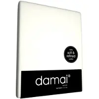 Damai Dubbele Split Topper Hoeslaken 8 cm Ivory (Katoen)-200 x 210 cm