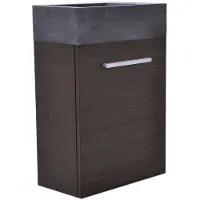 Wiesbaden Fonteinkast vision met hardstenen fontein 40 cm grey oak