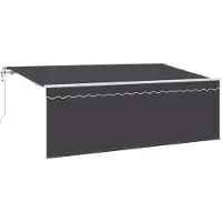vidaXL Uitschuifbare luifel Antraciet 400 x 200 cm