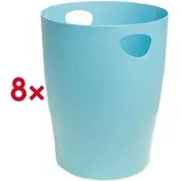 Exacompta 8x Prullenbak Ecobin Pop N'Co - Cyaan - 45391D