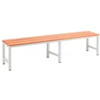 SZ Metall Parkbank, roestvrij staal/Garapaholz, weerbestendig, B 2000 x D 300 x D 400 x H 400 mm, manen-grijs