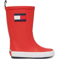 Tommy Hilfiger regenlaarzen rood Jongens/Meisjes Rubber Logo - maat 31