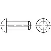 Toolcraft TO-6865884 Halfronde kerfnagel Staal 5000 stuk(s)