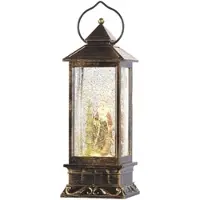 INFACTORY Lanterne LED sans fil à neige tourbillonnante et Père Noël