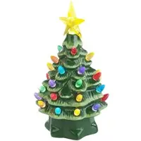 INFACTORY Sapin de Noël à LED 19 cm en céramique
