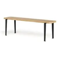 TIPTOE Lou Wood Bank 140 x 30 cm | Graphite Black - Natural oak