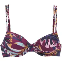 LASCANA Bikinitop gemengde kleuren / bordeaux