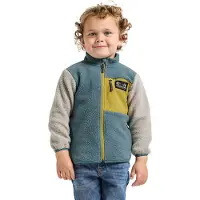 Didriksons - Kid's Anten Fullzip - Fleecevest 140, grijs/turkoois