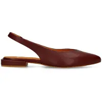 Manfield Bordeaux rode leren slingbacks | Maat 37