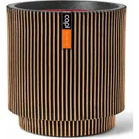 Capi Europe Bloempot Groove Zwart / Goud D 43,5 H 46 Cm