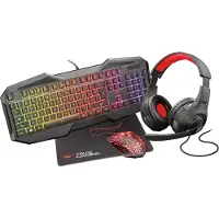 Trust Gxt1180rw Gaming-pakket Zwart QWERTY Spanish