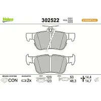Valeo 302522 Remblokken