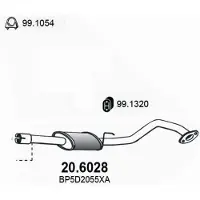 ASSO 20.6028 Uitlaat middendemper