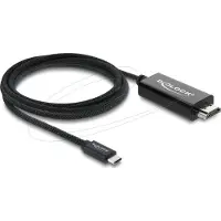 DeLOCK Coaxial USB Type-C to HDMI cable (DP Alt Mode) 4K 60 Hz with braided coating 2 m