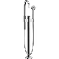 Hansgrohe ONE complete badkamerset, éénhendelbediening, voor badkuip, bodemmontage, chroom, chroom