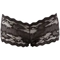Cottelli - dames slip - kanten string - zwart - L