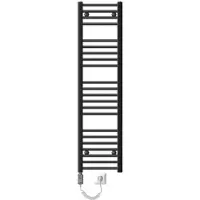 LuxeBath Badkamerradiator Sahara met verwarmingselement 1200W 300x1400 mm antraciet recht met zijaansluiting