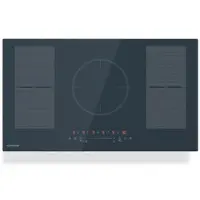 Klarstein Delicatessa 90 Flex Inductiekookplaat – 5-zones inbouwkookplaat, 9.500 W met Thermoboost, Flexzone, Sensecontrol, timer en kinderslot, Glaskeramiek antraciet, 90 cm design