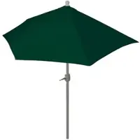 Mendler Paraplu, halfrond model Parla, balkonparaplu, UV-bescherming 50+, polyester/alu, 3 kg, ongeveer 300 cm, groen, zonder voet