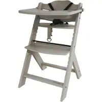 Prénatal Houten Kinderstoel Evan - Meegroeistoel - Vanaf 6 maanden - Taupe bruin