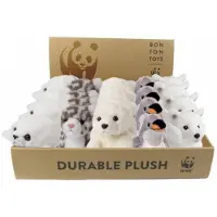 WWF knuffel ijsdieren speelgoed - pooldieren 15cm display.