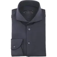 John Miller Slim Fit overhemd donkerblauw stretch