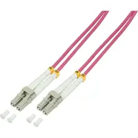 Logilink dubbelzijdig glasvezelkabel OM4 50/125µ, LC/LC connector, kleur: paars, lengte: 2 meter